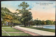 Vintage Postcard 1917 Naval Hospital Grounds, Portsmouth, VA picture