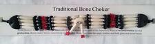 HAND CRAFTED RED STONE FOUR ROW BUFFALO BONE CHOKER #544 native style jewelry picture