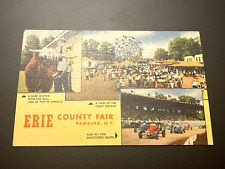 Erie County Fair Vintage Postcard Midway Grandstand Hamburg NY picture