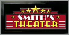 20” HOME MOVIE THEATER SIGN LED LIGHTED PERSONALIZED HOME CINEMA STAR MARQUEE picture