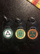 Vintage Leather Car Key Chain Vintage Dodge Dart One Lot of THREE NOS picture