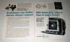 1960 Graflex Super Speed Graphic Camera Ad - Action picture