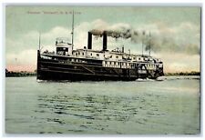 1908 Steamer Holland G. & M. Line Holland Michigan MI Posted Vintage Postcard picture