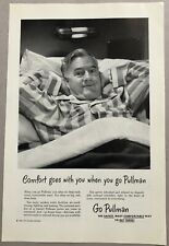 Vintage 1949 Original Print Advertisement Full Page - Pullman Comfort Goes picture