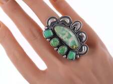 sz6 Darrin Livingston Navajo Sterling Carico Lake turquoise ring picture