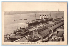 c1930's Landing Stage Mauretania Liverpool England Unposted Antique Postcard picture