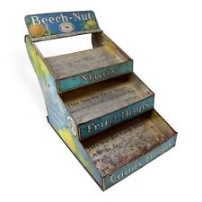 1920s Beech Nut Candy Tin Litho Countertop Display Advertising Fruit Candy Drops picture
