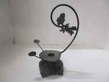 VICTORIAN ERA CANDLE HOLDER E.G. WEBSTER & BRO BIRDS FLOWERS picture