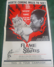 FLAME IN THE STREETS Sylvia Simms JOHN MILLS ORIGINAL PRESSBOOK 1961 17x11