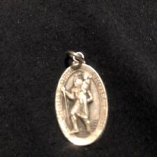 Vintage Hayward Sterling Silver Saint Christopher Protect Us Pendant picture