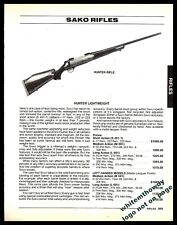1995 SAKO Hunter Lightweight Rifle Vintage PRINT AD w/ original prices picture