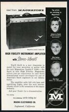 1957 Magnatone amp Double V 280 3 musicians photo vintage print ad picture