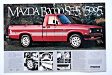 1984 Mazda B2000 SE 5 Pick Up Vintage Original Print Ad 16 x 11