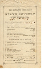 RARE 1864 The Vineland Brass Band Grand Concert Program Vineland, New Jersey picture
