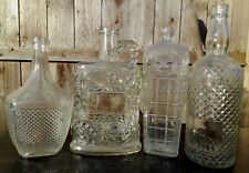  ESTATE LOT OF ANTIQUE 1930S WHISKEY BOURBON DECANTERS NICE RARE BOTTLES  picture