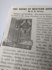 Two Books Of Western Adventure By G. A. Henry 1903 Advertisement picture