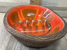 Vintage  Large  Orange / Brown Oval Ashtray 1208 USA picture