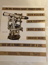 Vintage Warren-Knight Transit Level Model No. 38-bF Brochure & Price List picture