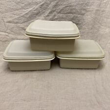 Vintage Tupperware Freeze And Save Ice Cream Keepers Lot Of 3 With Lids  picture