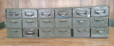 Vintage Lyon 18 Drawer Metal Parts Cabinet 17