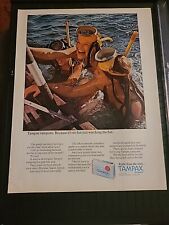 Tampax Tampons Scuba Diver Print Ad Advertisement 1971 10x13 picture