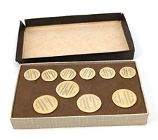 10x Lot Vintage Gold Plated Monogram Button Set 