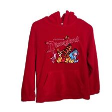 Disneyland Winnie the Pooh Hoodie Women's Large Red Fleece Sweatshirt Sweater picture