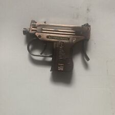 🔥Vintage 1980's Bronze BJ Uzi Pistol Gas Lighter RARE👀 picture