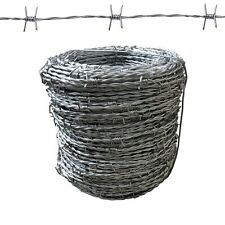 328FT (100m) Barbed Wire, 16 Gauge 4 Point Barbed Wire Fence picture