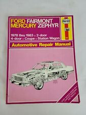 Haynes Ford Fairmont Mercury Zephyr 1978-1983 Automotive Repair Manual Book picture