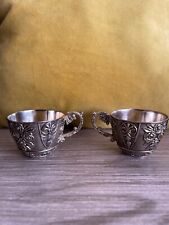 Detailed antique craftsmanship, 2 Hand Crafted Moroccan metal cups picture