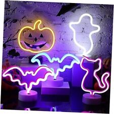 5 Pcs Halloween LED Neon Lights Halloween Neon Sign Night Light USB or Fresh picture