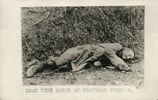 WWI WWII Dead Turk Ottoman North of Chateau Thierry Real Photo RPPC Postcard picture