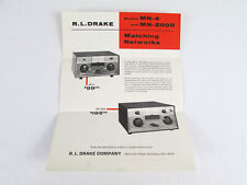 R.L. Drake Company MN-4 & MN-2000 Receiver Equipment Matching Networks Brochure picture