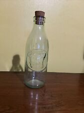 Vintage Absolutely Pure Milk Bottle Blue Green Tint  Embossed Made in Italy picture