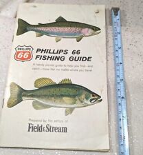 Rare VINTAGE PHILLIPS 66 FISHING GUIDE 1960s Field & Stream Ad Collectible  picture