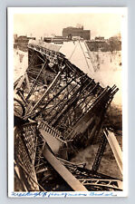 Wreckage of 1938 Honeymoon Bridge Collapse From Ice Niagara Falls NY Postcard picture