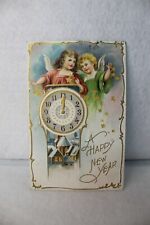 New Year Postcard Child Angels Above Clock Cincinnati Ohio Tuck Series 145  picture
