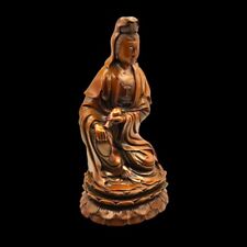 Kwan Yin Quan Yin Guanyin Bodhisattva Compassion Red Resin Lacquer Statue Figure picture