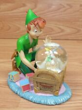 Genuine Disney Store Peter Pan & Tinker Bell In The Nursery Snow Globe Figurine  picture