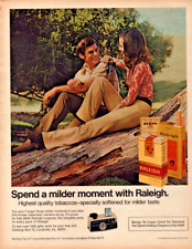 1972 Raleigh Cigarettes Milder Moments Coupons Free Gifts Vintage Print Ad picture