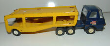 70's Tonka Car Pressed Steel Carrier, BLUE Cab Yellow Carrier 9.5