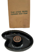 The Hyde Park No 1970 USA Black Ashtray Monogram B Cigar Vintage 8