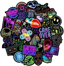 50pcs Neon Sticker Pack Home Art Decoration Gifts Sticker Laptop Notebook Decals picture