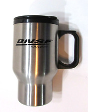 Vintage 1990's Black BNSF Railway Aluminum Insulated To Go Coffee Mug Travel Cup picture