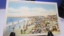 Postcard NH Hampton Beach Bathing Beach & Sea Wall 1955 Linen Vintage PC H5040 picture