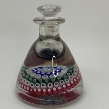 Antique 19 Century MILLEFIORI Glass PAPERWEIGHT INKWELL Rough Pontil Mark picture