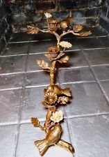 French Ormulu Three arm bronze & Porcelain  Candelabra with birds and flowers picture