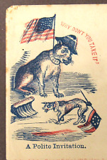 A POLITE INVITATION 1861 Union CIVIL WAR illustrated envelope picture