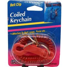 Vintage Coiled Keychain 1995 NOS Cobbs Original Packaging Clip Key Ring New In B picture